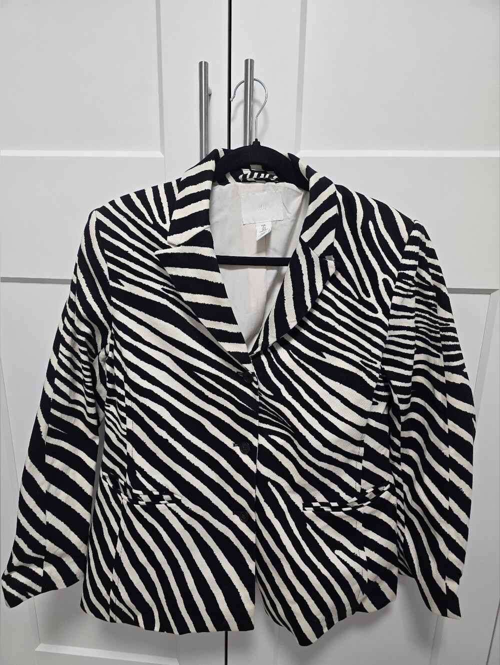 H&M Black & White Zebra Print Women's Blazer